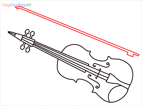 How to draw a Violin step (10)