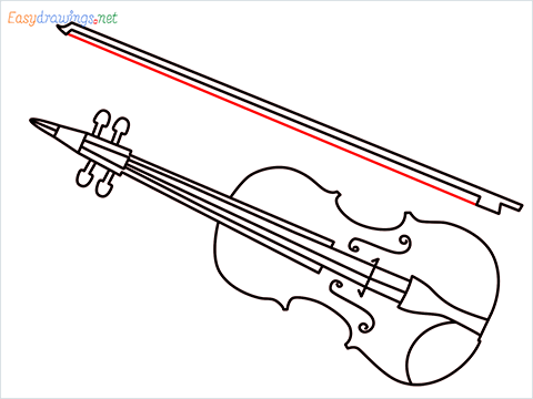 How to draw a Violin step (11)