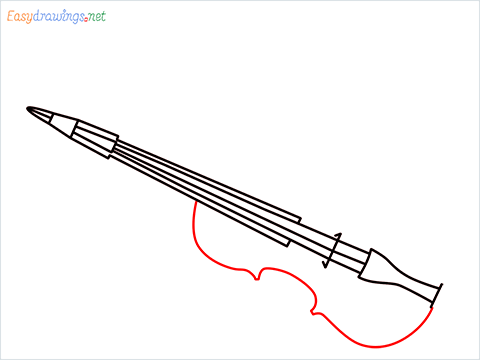 How to draw a Violin step (6)