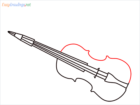 How to draw a Violin step (7)