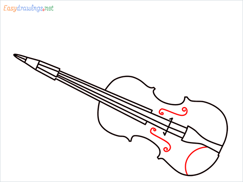 How to draw a Violin step (8)