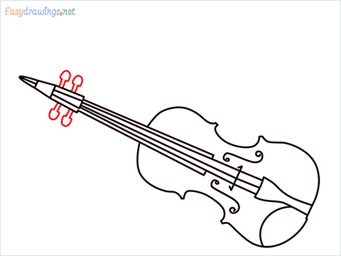 How to draw a Violin step (9)