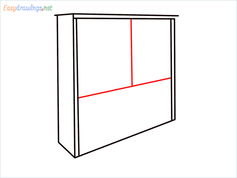 How to draw a Wardrobe step (5)