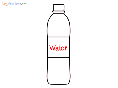 How to draw a Water bottle step (6)