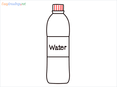 How to draw a Water bottle step (7)