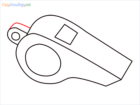 How to draw a Whistle step (6)