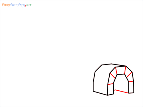 how to draw a igloo step (4)