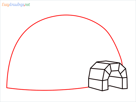 how to draw a igloo step (6)