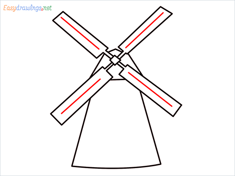 how to draw a windmill step (6)