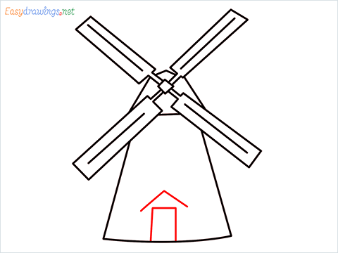 how to draw a windmill step (7)