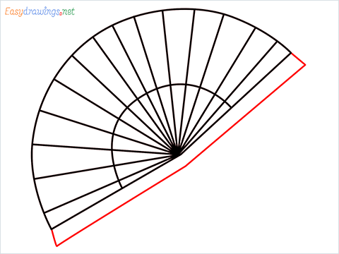 how to draw a hand fan Step (5)