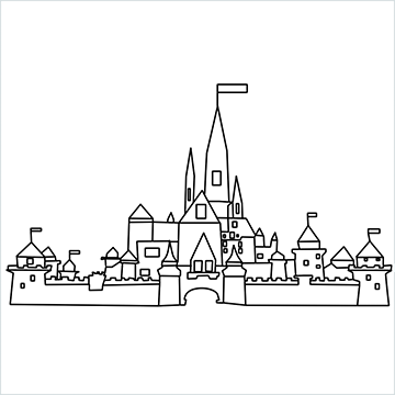 Disney castle drawing