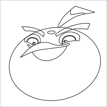 Draw a Black angry bird