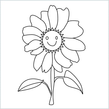 How to draw Daisy step by step - [9 Easy Phase] & [Video]