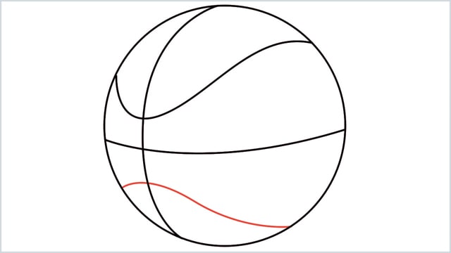 how to draw a basket ball