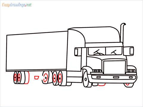 How To Draw A Heavy Truck Step (15)