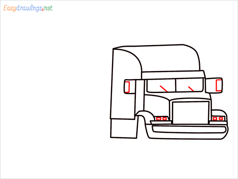 How To Draw A Heavy Truck Step (9)