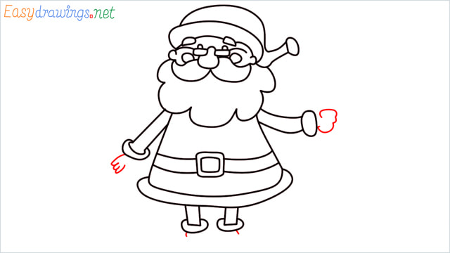 How To Draw Easy Santa Claus Step (13)