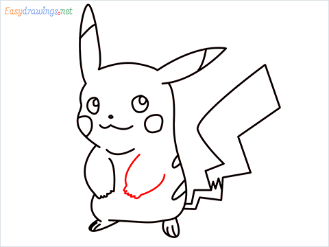 How To Draw Pikachu Easy Trick Step (10)