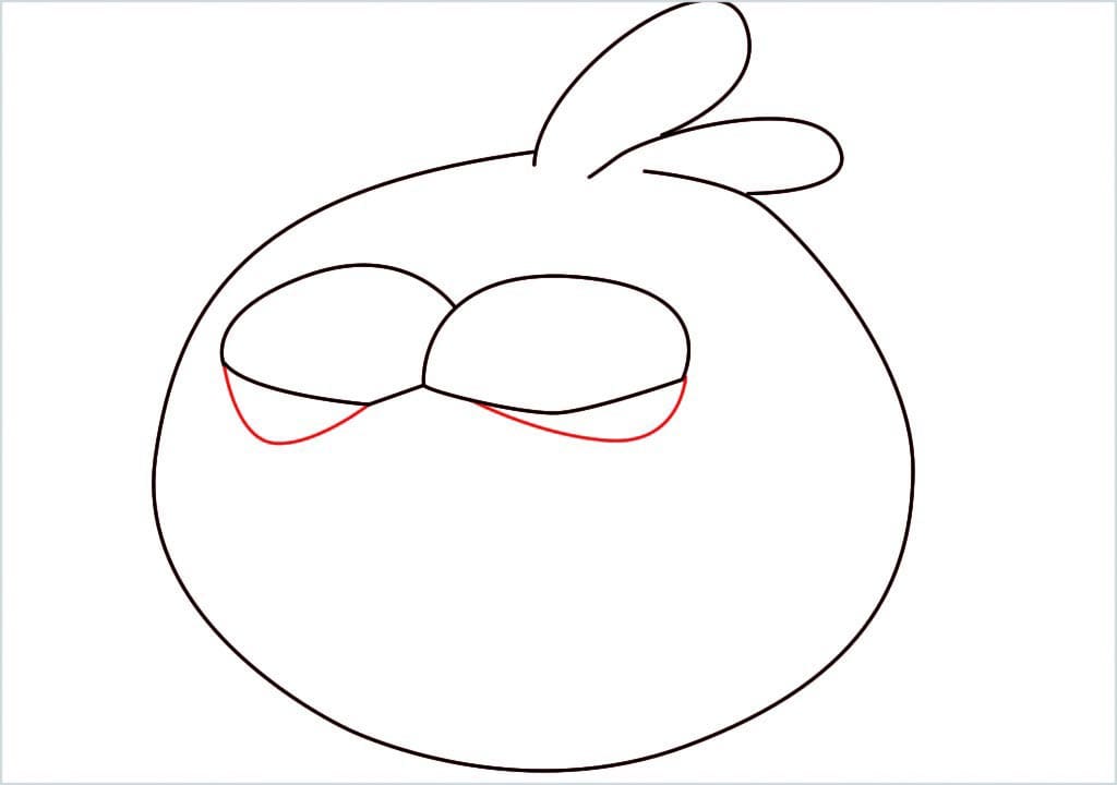 How to draw blue angry bird step (4)