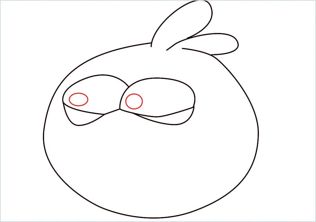 How to draw blue angry bird step (5)