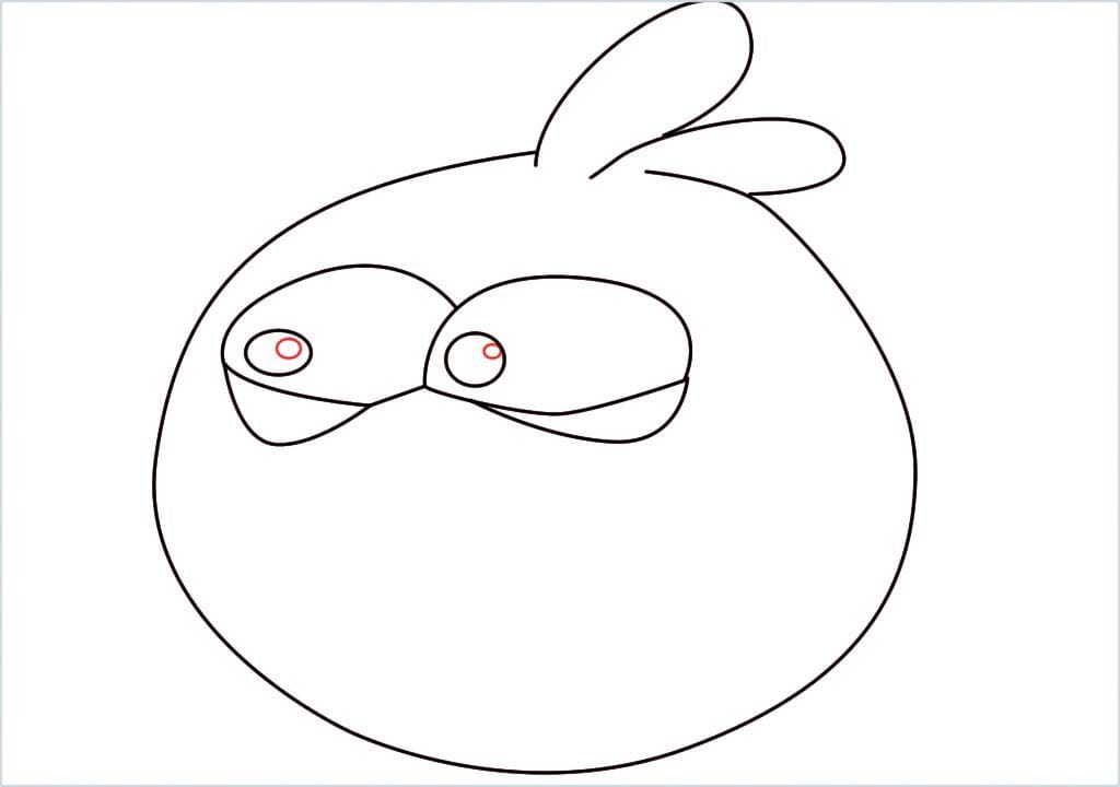 How to draw blue angry bird step (6)