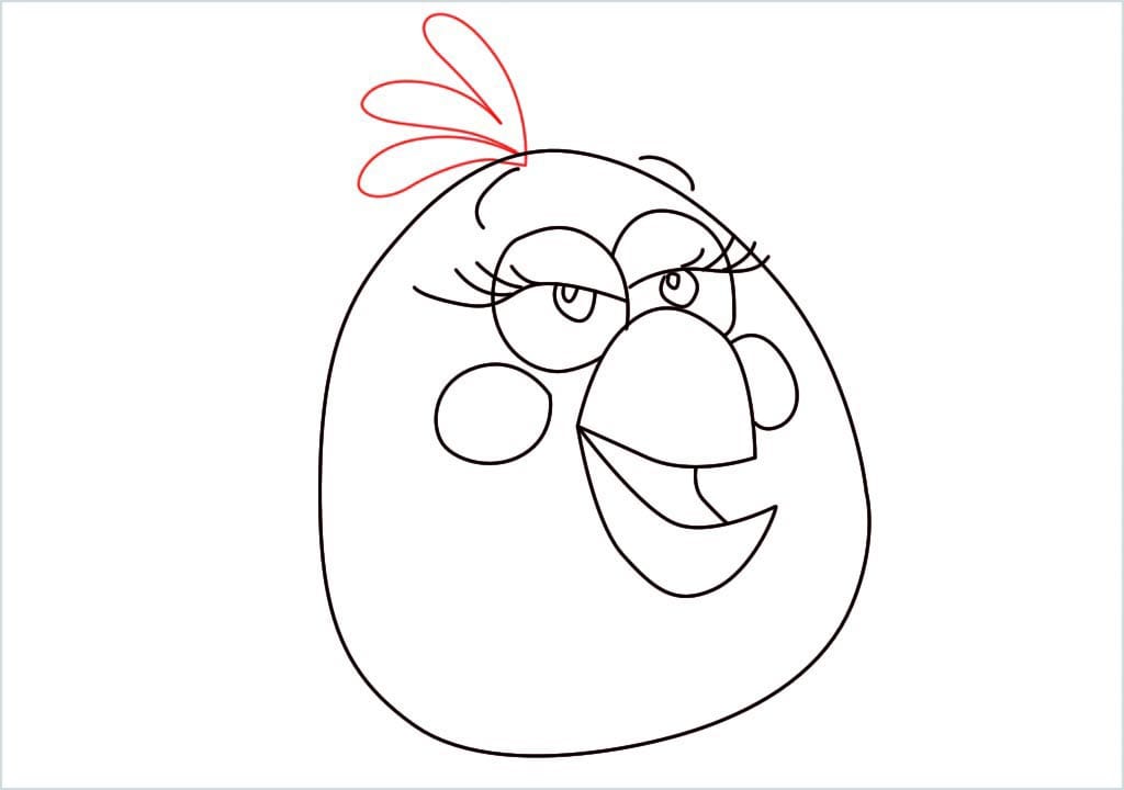 How to draw matilda angry bird step (10)