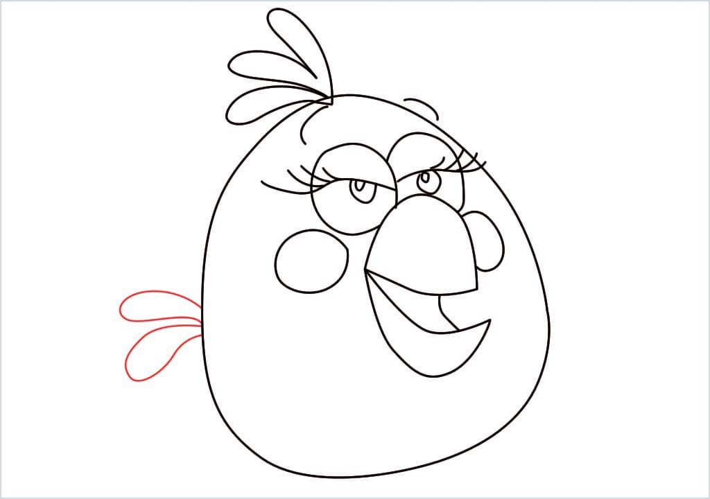 How to draw matilda angry bird step (11)