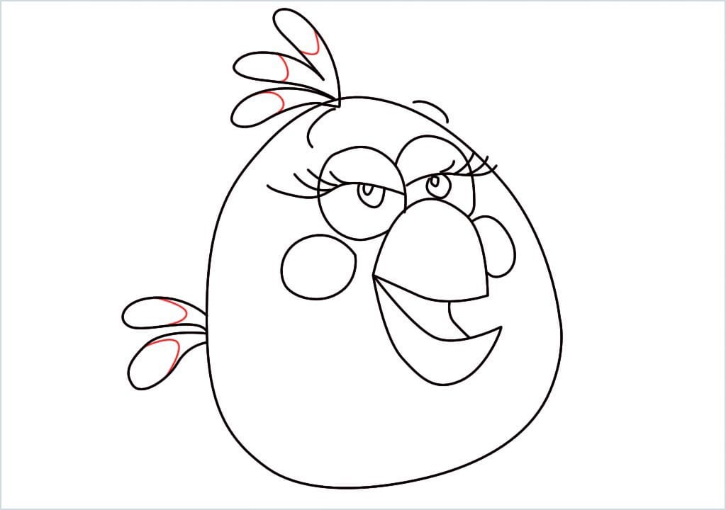 How to draw matilda angry bird step (12)