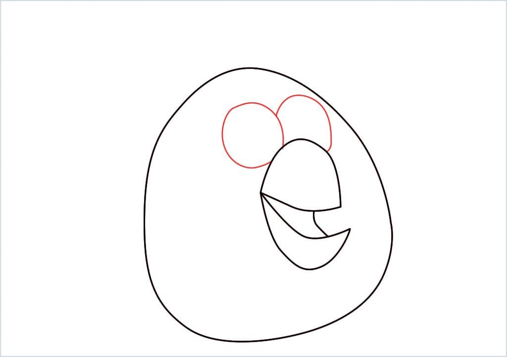 How to draw matilda angry bird step (5)