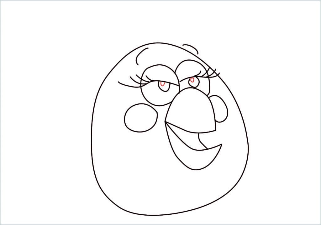 How to draw matilda angry bird step (9)