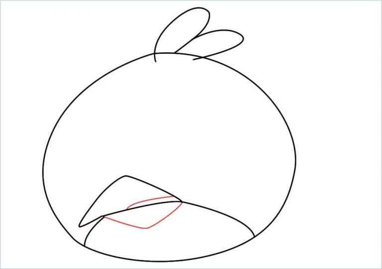 How To Draw Red Angry Birds Step by Step - [13 Easy Phase]