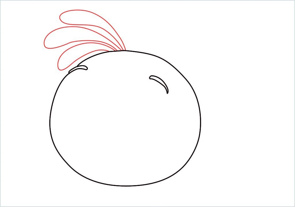 How to draw stella angry bird step (3)