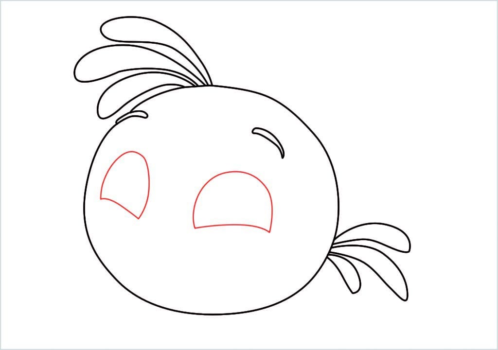 How to draw stella angry bird step (5)