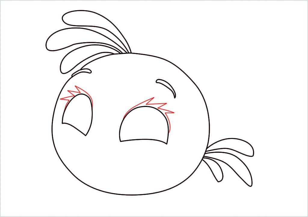 How to draw stella angry bird step (6)