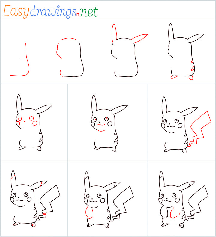 How To Draw Pikachu Step By Step 10 Easy Phase