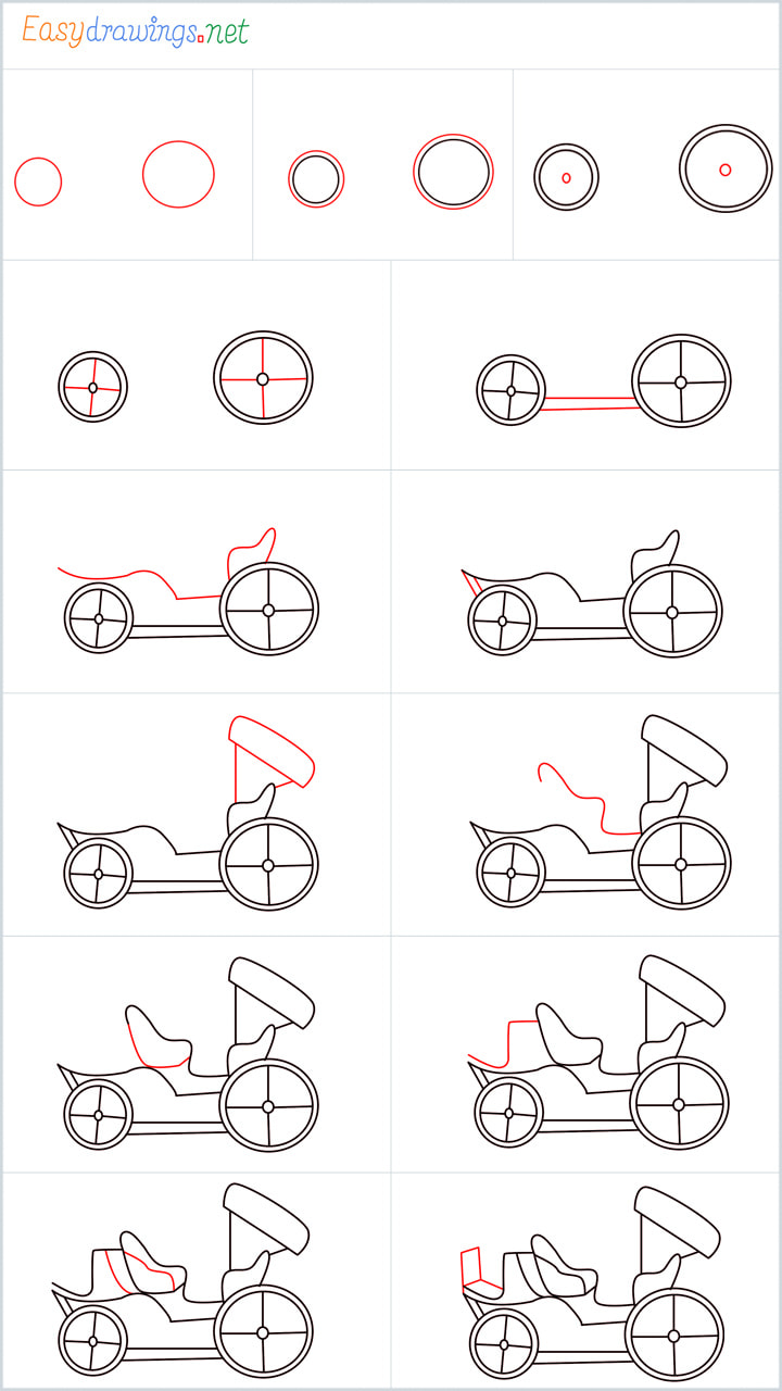 How To Draw A Carriage Step by Step - [13 Easy Phase] & [Video]