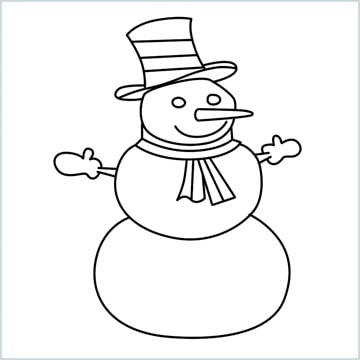 how to draw a snowman