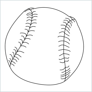 Easy 5 steps to learn How to draw a baseball with step by step guide