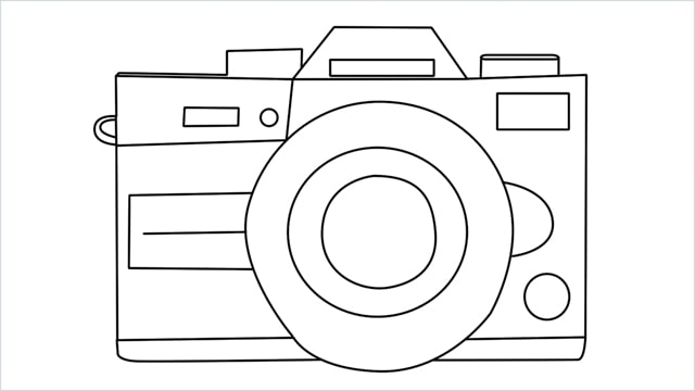 how to draw a camera