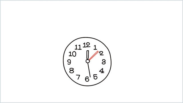 how to draw a clock step (6)