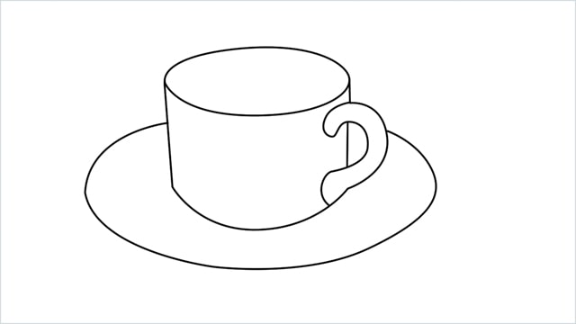 how to draw a coffee cup
