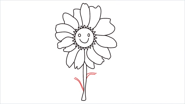 how to draw a daisy step (7)
