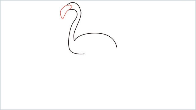 how to draw a flamingo step (3)