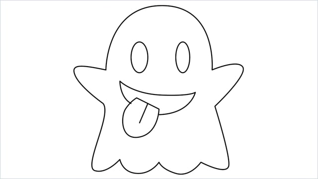 how to draw a ghost