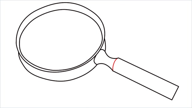 how to draw a magnifying glass step (7)