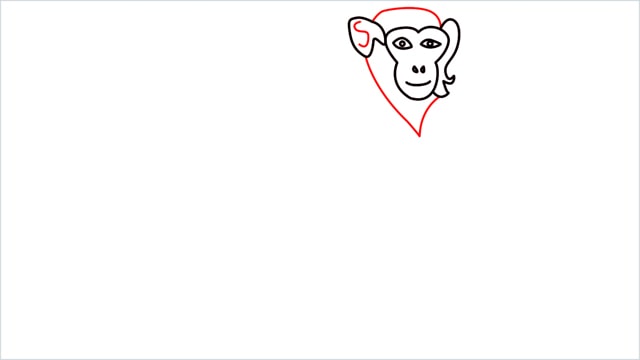 how to draw a monkey step (5)