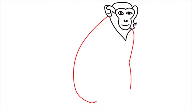 how to draw a monkey step (6)