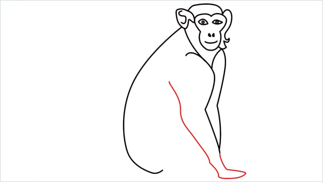 how to draw a monkey step (8)