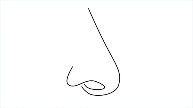 how to draw a nose from the side